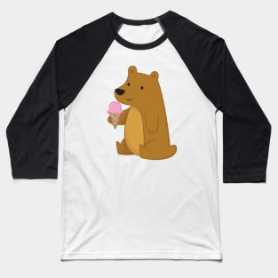 Ice Cream Bear Baseball T-Shirt